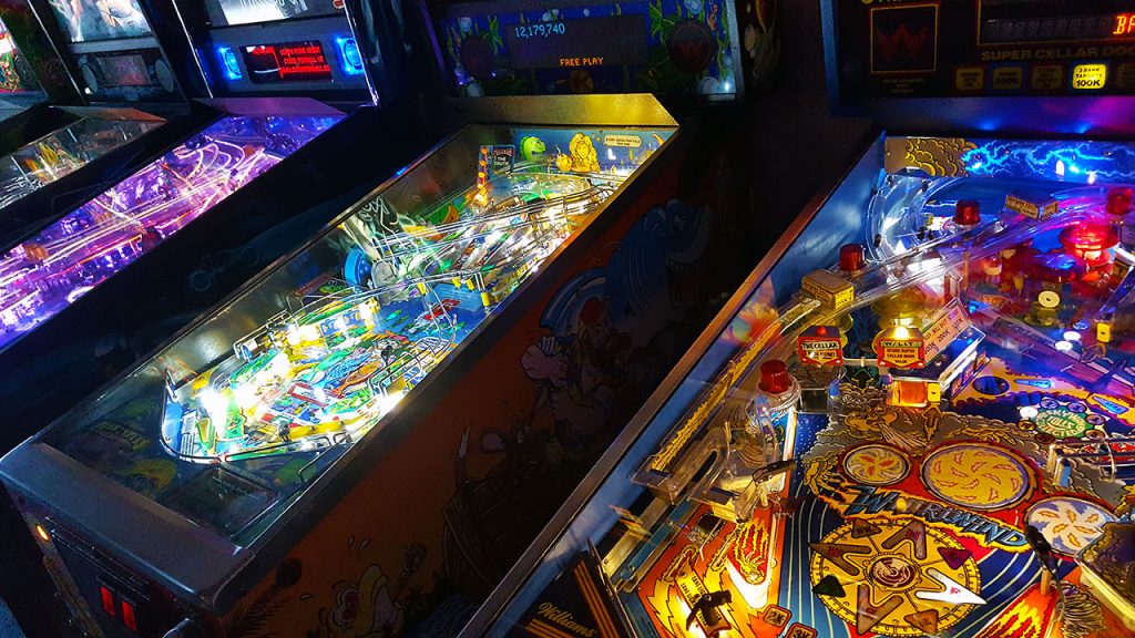 7-14-18: District 82 Pinball games including Whirlwind, Fish Tales and TRON.