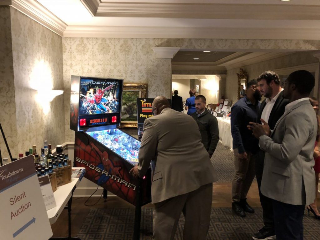 Green Bay Packers Playing Pinball at Touchdowns for Hope 10-5-18.