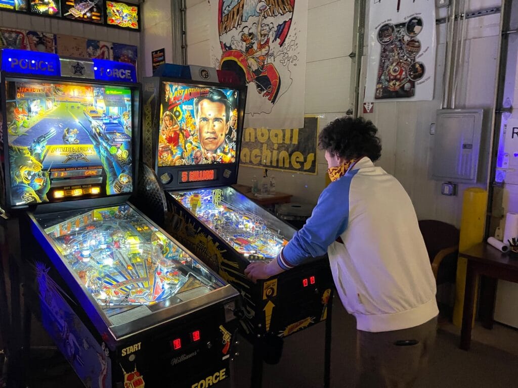 Anthony playing Last Action Hero Pinball Machine