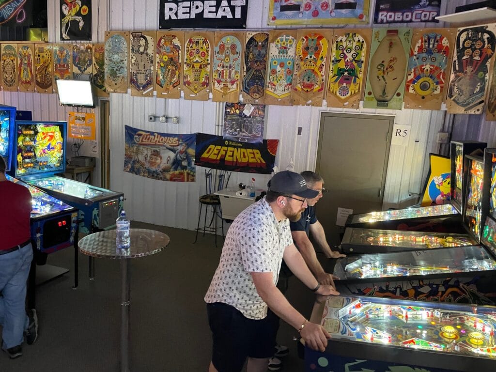 Maxx Bertowski playing Trident Pinball Machine
