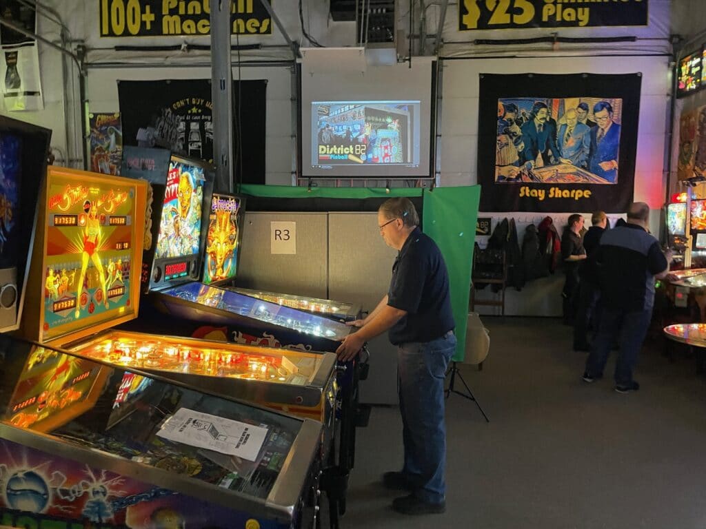 Tom Schmidt playing Tales from the Crypt Pinball Machine